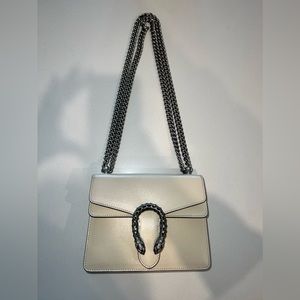 Authentic Dionysus Mini White Leather Bag